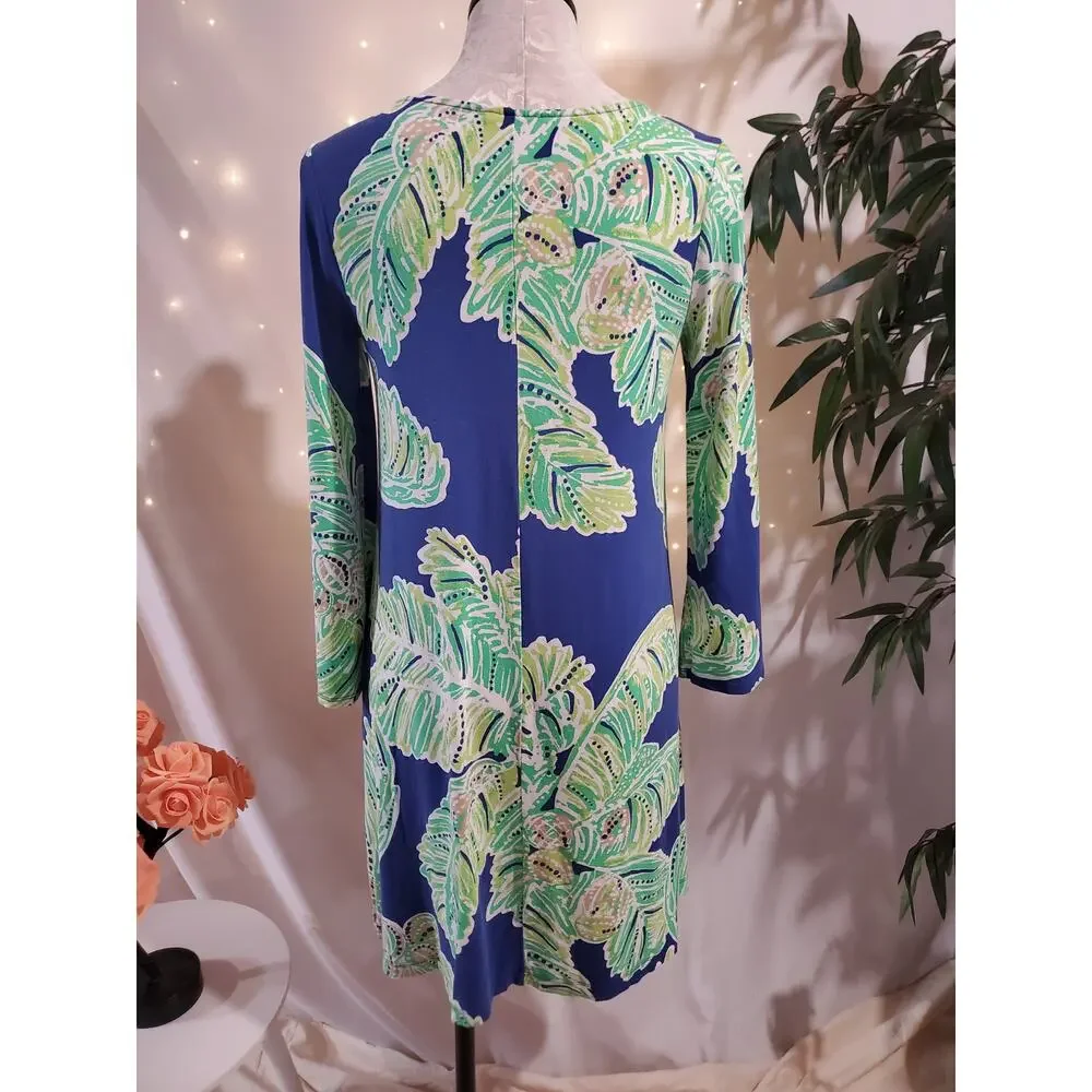Lilly Pulitzer Latitude Adjustment Ophelia Jersey Swing Dress Size S Tropical - Picture 3 of 10